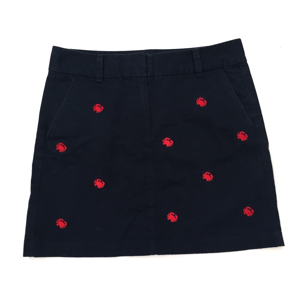 🦀VINEYARD VINES SKIRT WITH EMBROIDERED RED CRABS